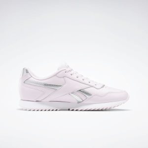 Reebok Royal Glide Ripple Turnschuhe Damen - Rosa/Silber Metal/Weiß - DE 708-WTJ